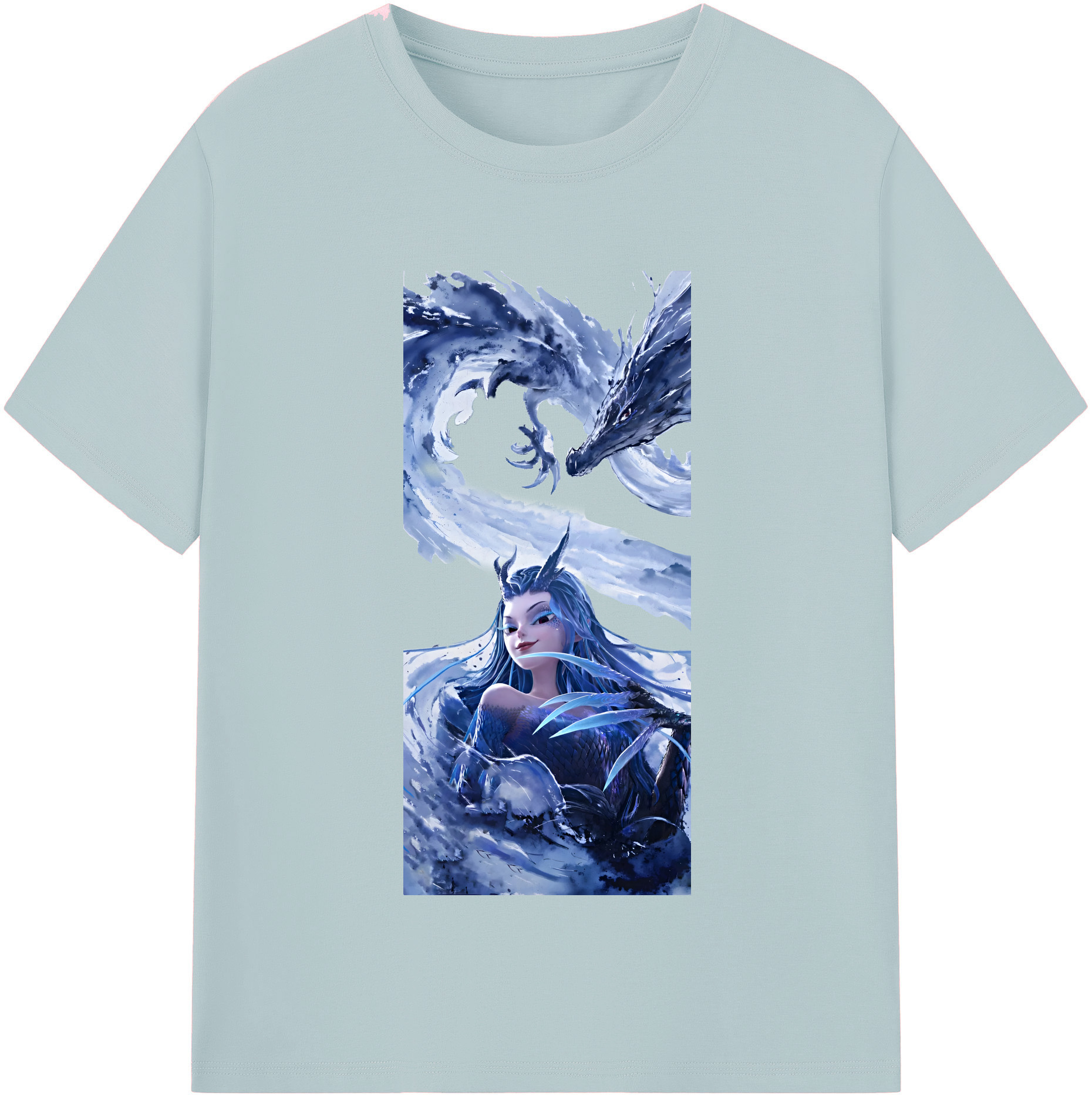 （画像用） Ne Zha 2 ナタ 魔童の大暴れ 綿100％半袖Tシャツ（フロントプリント）